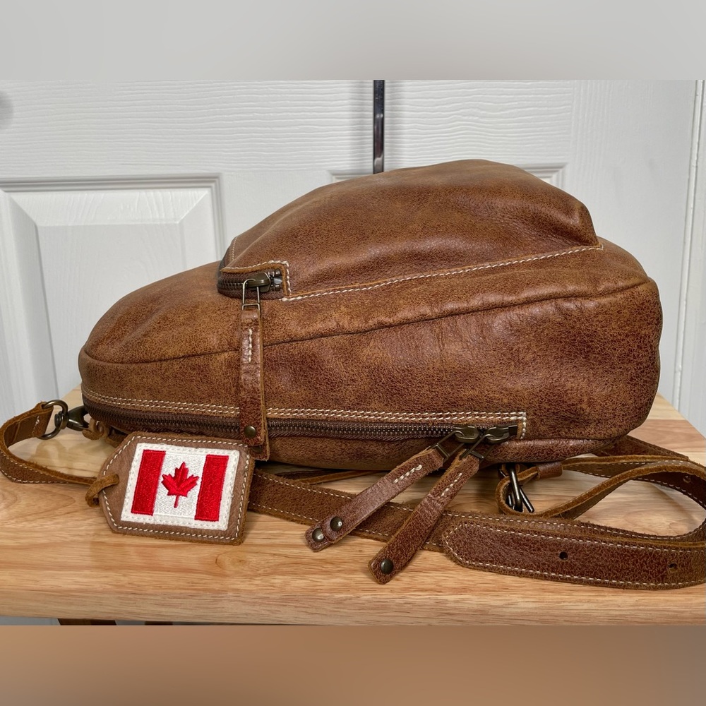 Genuine Leather Roots Backpack - Picture 4 of 11